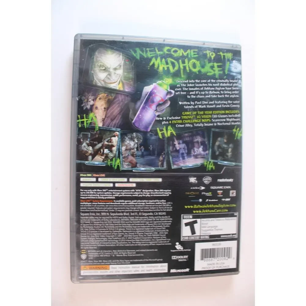 Batman: Arkham Asylum Game of the Year Edition (Xbox 360) Complete Tested